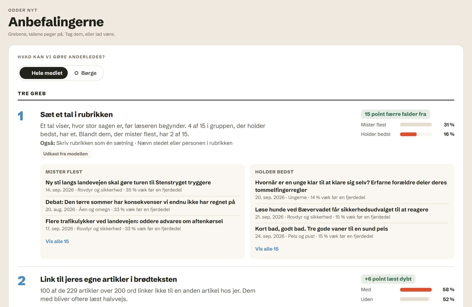 Gode Data: Anbefalinger